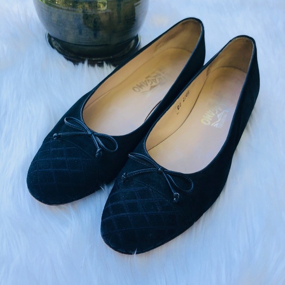 ferragamo suede flats